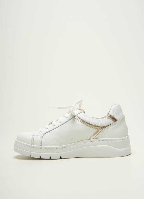 Baskets fermeture zip et lacets talon plat jusqu'à 3cm blanc FLUCHOS femme