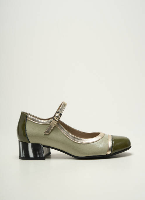 Ballerines matière lisse talon plat jusqu'à 3cm vert FLUCHOS femme