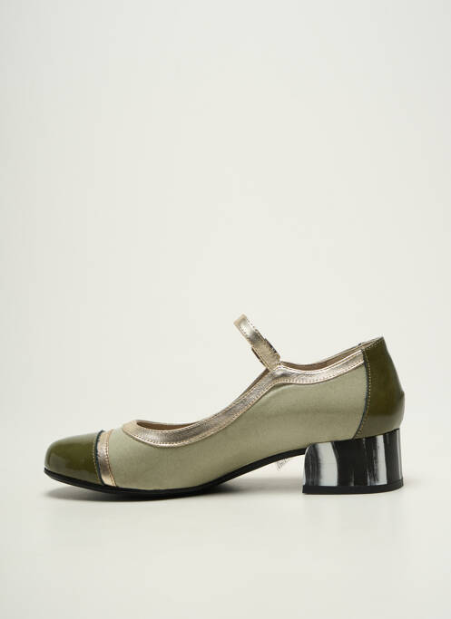 Ballerines matière lisse talon plat jusqu'à 3cm vert FLUCHOS femme