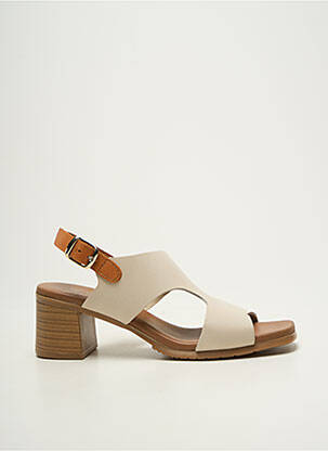 Sandales/nu pieds talon bottier talon de 4 à 6cm beige STUDIO SCARPE femme