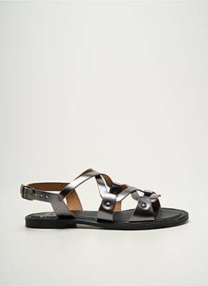 Sandales/nu pieds chiquet talon plat jusqu'à 3cm argent STUDIO SCARPE femme