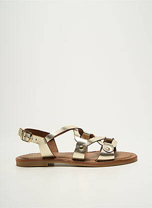 Sandales/nu pieds chiquet talon plat jusqu'à 3cm or STUDIO SCARPE femme