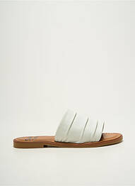 Mules/sabots chiquet talon plat jusqu'à 3cm blanc STUDIO SCARPE femme