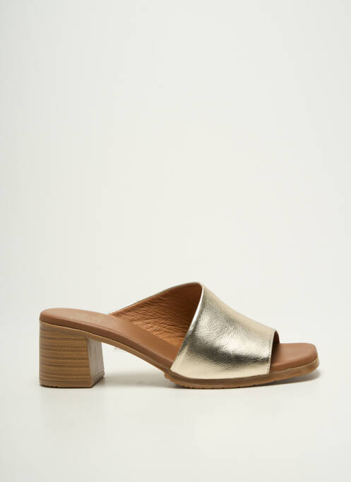 Mules/sabots bout ouvert talon de 4 à 6cm or STUDIO SCARPE femme