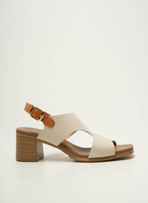 Sandales/nu pieds talon bottier talon de 4 à 6cm beige STUDIO SCARPE femme