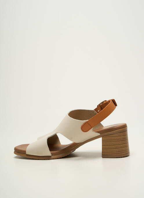 Sandales/nu pieds talon bottier talon de 4 à 6cm beige STUDIO SCARPE femme