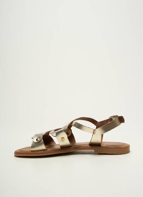 Sandales/nu pieds chiquet talon plat jusqu'à 3cm or STUDIO SCARPE femme