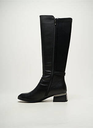 Bottes tissage satiné talon de 4 à 6cm noir METAMORF'OSE femme