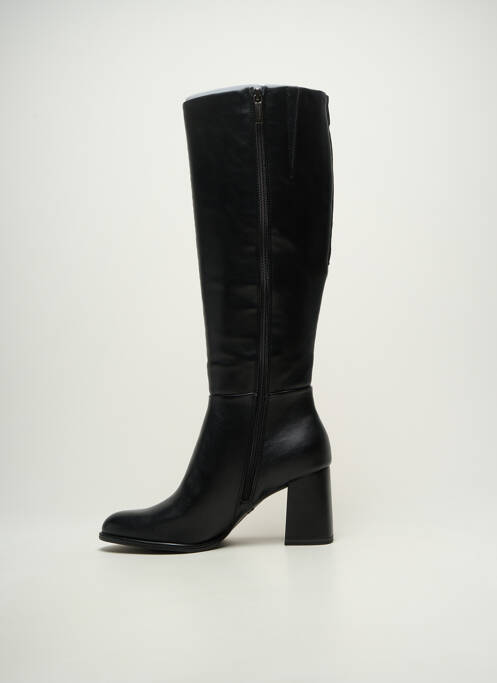 Bottes tissage satiné talon de 7 à 9cm noir TAMARIS femme