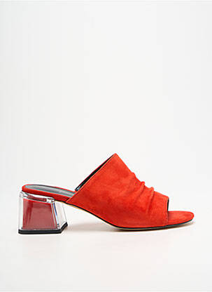 Mules/sabots type de semelle amortissante talon de 4 à 6cm orange METAMORF'OSE femme
