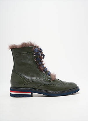 Bottines/boots matière lisse talon plat jusqu'à 3cm vert MELVIN & HAMILTON femme