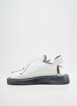 Sandales/nu pieds matière lisse talon plat jusqu'à 3cm blanc PAPUCEI femme