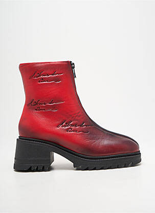 Bottines/boots talon bottier talon de 4 à 6cm rouge PAPUCEI femme