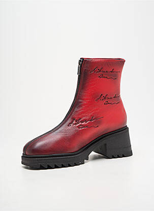 Bottines/boots talon bottier talon de 4 à 6cm rouge PAPUCEI femme