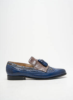 Mocassins tissage satiné talon plat jusqu'à 3cm bleu MELVIN & HAMILTON femme
