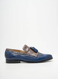 Mocassins tissage satiné talon plat jusqu'à 3cm bleu MELVIN & HAMILTON femme