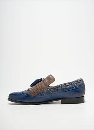 Mocassins tissage satiné talon plat jusqu'à 3cm bleu MELVIN & HAMILTON femme