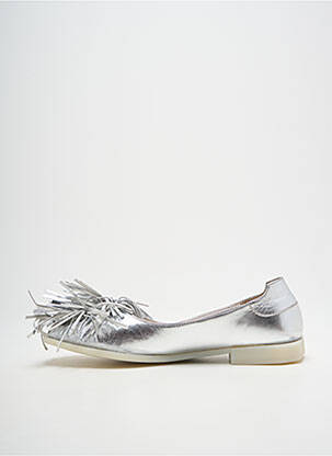 Ballerines matière lisse talon plat jusqu'à 3cm argent PAPUCEI femme