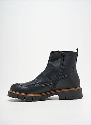 Bottines/boots matière lisse talon plat jusqu'à 3cm noir EMMA femme