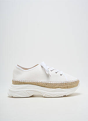 Baskets bout rond talon de 4 à 6cm blanc EMMA femme