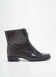 Bottines/boots matière lisse talon plat jusqu'à 3cm argent EMMA femme