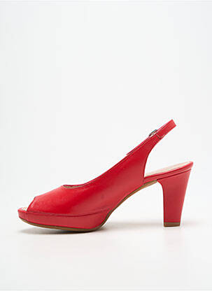 Escarpins fermeture boucle(s) talon de 7 à 9cm rouge DORKING femme
