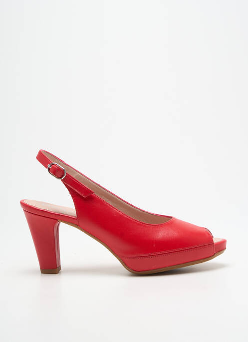 Escarpins fermeture boucle(s) talon de 7 à 9cm rouge DORKING femme