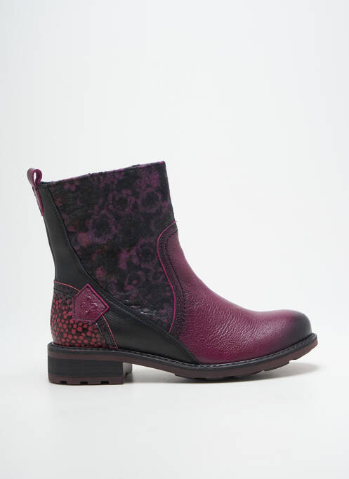 Bottines/boots matière lisse talon plat jusqu'à 3cm violet MACIEJKA OBUWIE femme