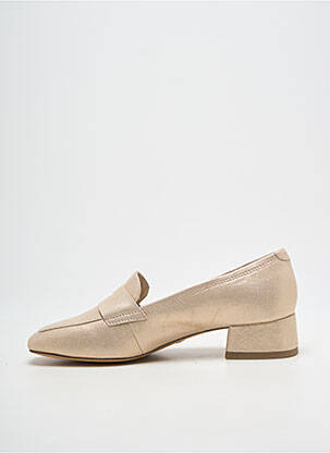 Mocassins tissage satiné talon plat jusqu'à 3cm or TAMARIS femme