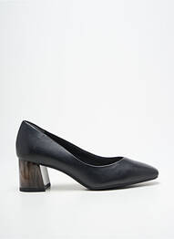 Escarpins tissage satiné talon de 4 à 6cm noir TAMARIS femme