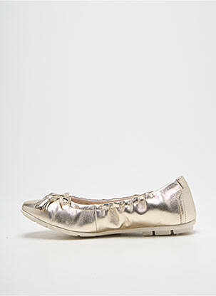 Ballerines tissage satiné talon plat jusqu'à 3cm or TAMARIS femme