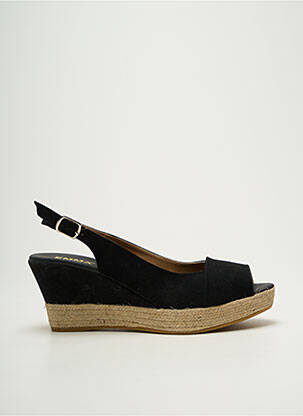 Espadrilles fermeture boucle(s) talon de 7 à 9cm noir EMMA femme