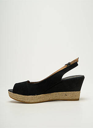 Espadrilles fermeture boucle(s) talon de 7 à 9cm noir EMMA femme