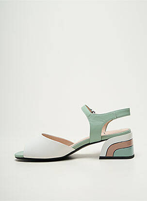 Sandales/nu pieds type de semelle amortissante talon de 4 à 6cm vert METAMORF'OSE femme