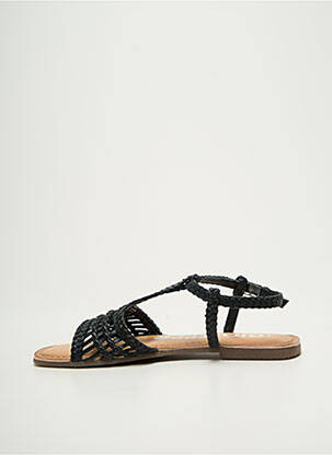 Sandales/nu pieds chiquet talon plat jusqu'à 3cm noir GIOSEPPO femme