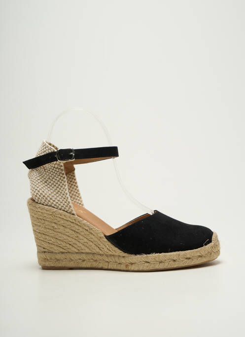 Espadrilles fermeture bride(s) talon de 7 à 9cm noir EMMA femme
