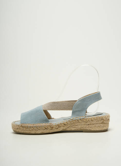 Espadrilles bout ouvert talon plat jusqu'à 3cm bleu EMMA femme