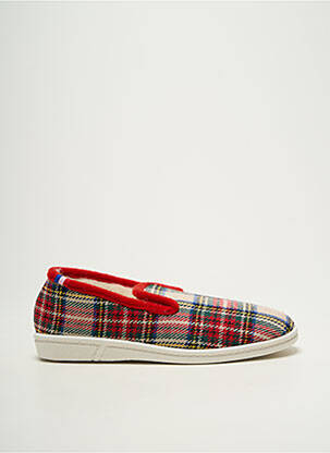 Chaussons/pantoufles bout rond bout rond rouge QUATUOR unisexe