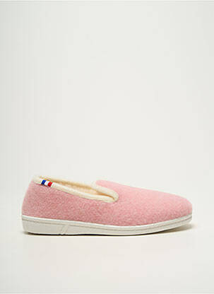 Chaussons/pantoufles bout rond talon plat jusqu'à 3cm rose QUATUOR femme