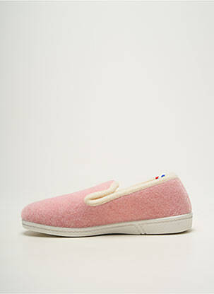 Chaussons/pantoufles bout rond talon plat jusqu'à 3cm rose QUATUOR femme