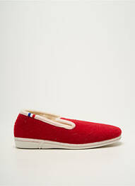 Chaussons/pantoufles bout rond talon plat jusqu'à 3cm rouge QUATUOR femme