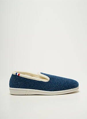 Chaussons/pantoufles bout rond talon plat jusqu'à 3cm bleu QUATUOR femme