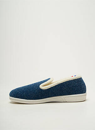 Chaussons/pantoufles bout rond talon plat jusqu'à 3cm bleu QUATUOR femme