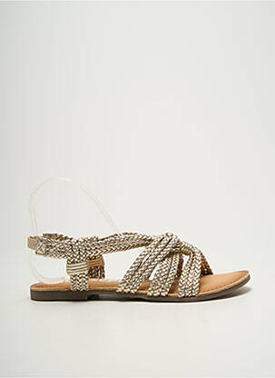 Sandales/nu pieds chiquet talon plat jusqu'à 3cm or GIOSEPPO femme