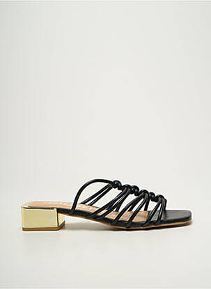 Mules/sabots tissage satiné talon plat jusqu'à 3cm noir GIOSEPPO femme