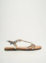 Sandales/nu pieds chiquet talon plat jusqu'à 3cm argent GIOSEPPO femme