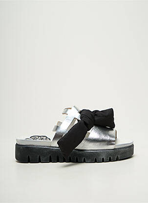 Mules/Sabots argent PAPUCEI femme