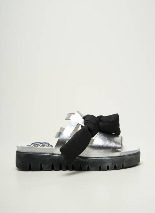 Mules/Sabots argent PAPUCEI femme