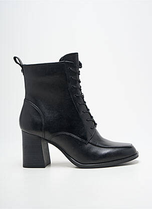 Bottines/boots tissage satiné talon de 7 à 9cm noir TAMARIS femme