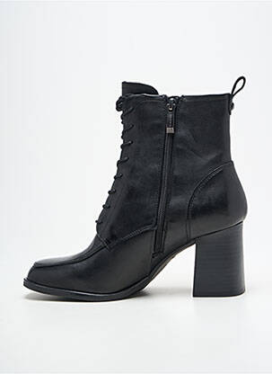 Bottines/boots tissage satiné talon de 7 à 9cm noir TAMARIS femme